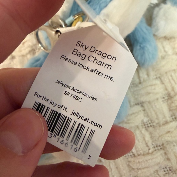 NWT Jellycat Sky Dragon Bag Charm - Picture 2 of 4